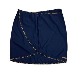 Lyra Swim Skirt L Navy‎ Modest Swimwear Wrap Style Active Beach Resortwear
